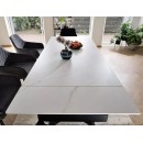 Стол обеденный SIGNAL LACONI белый/черный 160-220/90